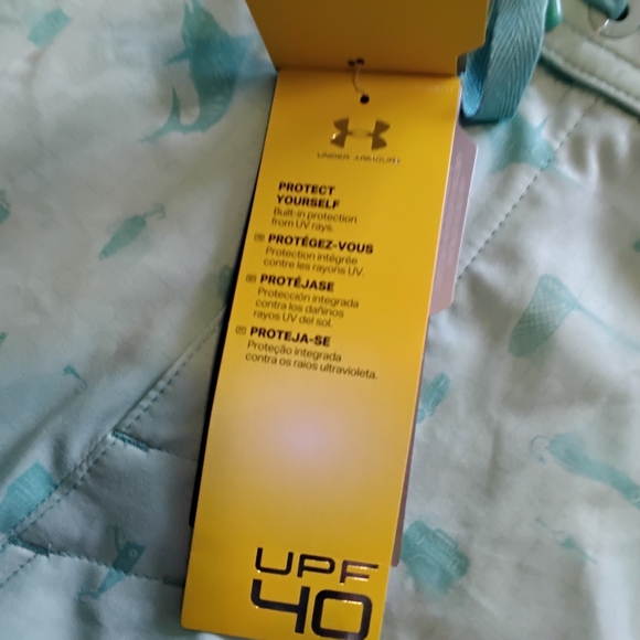 Under Armour Men's size 38 fishing themed swim trunks heat gear New with tags - Picture 4 of 8